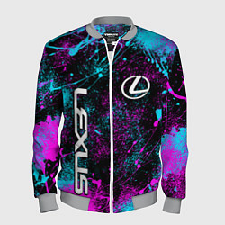 Мужской бомбер Lexus - неоновые брызги