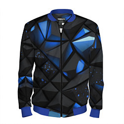 Бомбер мужской Blue black texture, цвет: 3D-синий