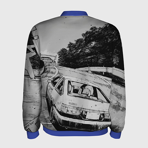 Мужской бомбер Тойота ae 86 - Инициал ди / 3D-Синий – фото 2