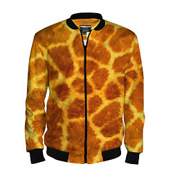 Бомбер мужской Шкура жирафа - текстура, цвет: 3D-черный