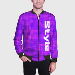 Бомбер мужской Стиль ИИ, цвет: 3D-черный — фото 2