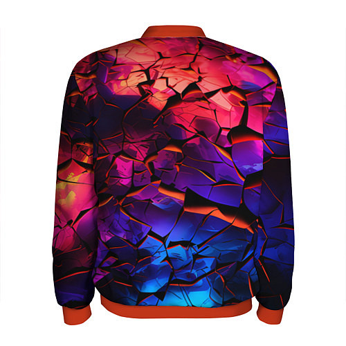 Мужской бомбер Светящаяся Земля / 3D-Красный – фото 2