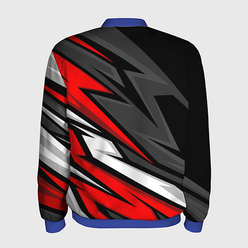 Мужской бомбер Kawasaki - red uniform / 3D-Синий – фото 2