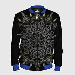Мужской бомбер Большая костяная мандала
