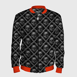 Мужской бомбер Черепа и кости - чёрный