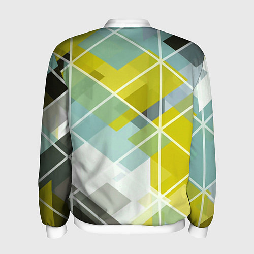 Мужской бомбер Твой стиль геометрия / 3D-Белый – фото 2