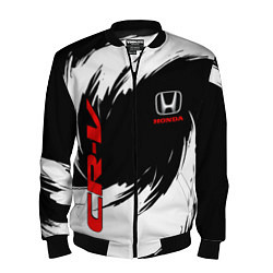 Бомбер мужской Honda - белые краски, цвет: 3D-черный