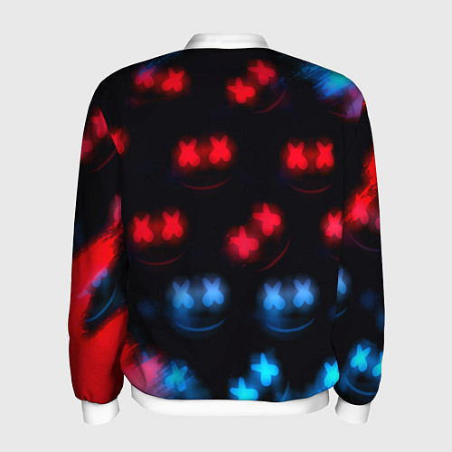 Мужской бомбер Marshmello skibidi dob dob / 3D-Белый – фото 2