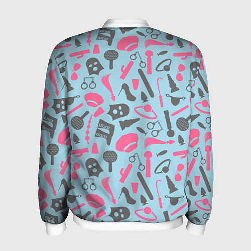 Мужской бомбер БДСМ - игрушки / 3D-Белый – фото 2