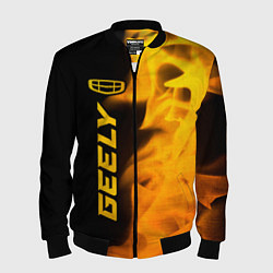 Бомбер мужской Geely - gold gradient: по-вертикали, цвет: 3D-черный