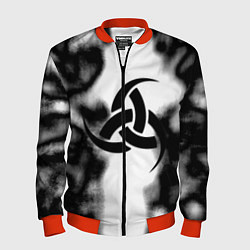 Бомбер мужской Скандинавский узор душа, цвет: 3D-красный