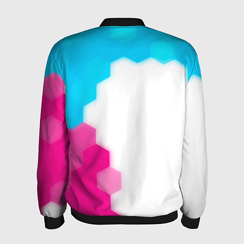 Мужской бомбер Final Fantasy neon gradient style: по-вертикали / 3D-Черный – фото 2