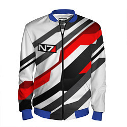 Бомбер мужской Mass effect - white uniform n7, цвет: 3D-синий