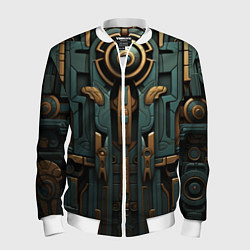 Бомбер мужской Абстрактный узор в египетском стиле, цвет: 3D-белый