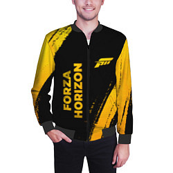 Бомбер мужской Forza Horizon - gold gradient вертикально, цвет: 3D-черный — фото 2