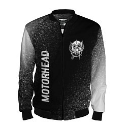 Бомбер мужской Motorhead glitch на темном фоне вертикально, цвет: 3D-черный
