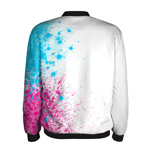 Мужской бомбер Within Temptation neon gradient style по-вертикали / 3D-Черный – фото 2