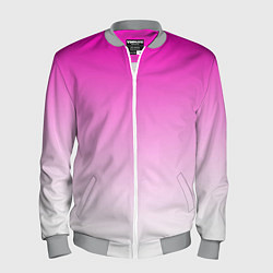 Бомбер мужской Розово-белый градиент, цвет: 3D-меланж