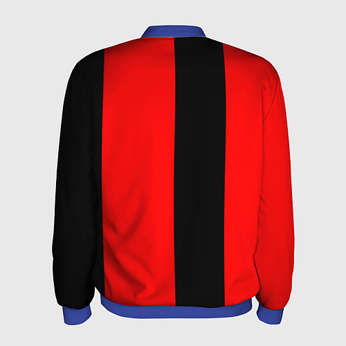 Мужской бомбер Красный и черный - герб РФ / 3D-Синий – фото 2