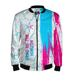 Бомбер мужской Bring Me the Horizon neon gradient style по-вертик, цвет: 3D-черный