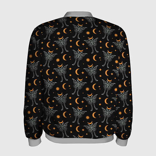 Мужской бомбер Лунные мотыльки / 3D-Меланж – фото 2