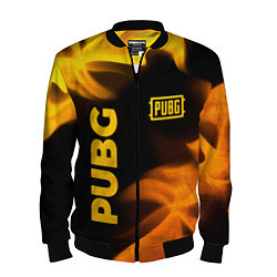 Бомбер мужской PUBG - gold fire gradient, цвет: 3D-черный