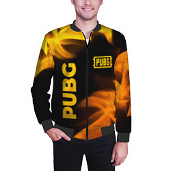 Бомбер мужской PUBG - gold fire gradient, цвет: 3D-черный — фото 2