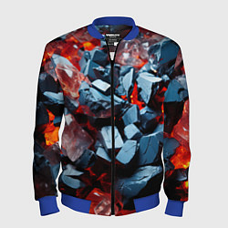 Мужской бомбер Янтарные камни асбтракция