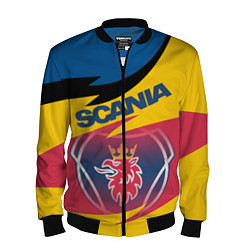 Бомбер мужской Scania logo, цвет: 3D-черный