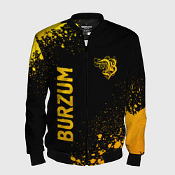 Бомбер мужской Burzum - gold gradient вертикально, цвет: 3D-черный