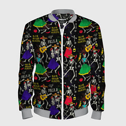 Бомбер мужской Dia de los muertos, цвет: 3D-меланж