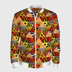 Мужской бомбер Лоскутные треугольники