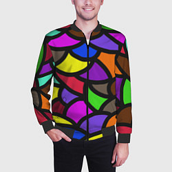 Бомбер мужской Яркие краски жизни, цвет: 3D-черный — фото 2