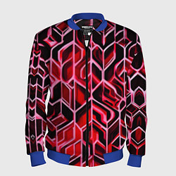 Бомбер мужской Красный узор, цвет: 3D-синий