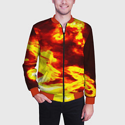 Бомбер мужской Огненное безумие, цвет: 3D-красный — фото 2