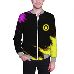 Бомбер мужской Borussia Dortmund sport, цвет: 3D-меланж — фото 2
