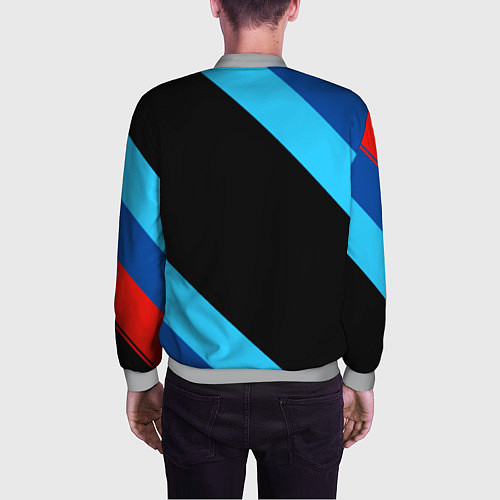 Мужской бомбер BMW line / 3D-Меланж – фото 4