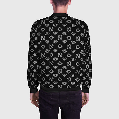 Мужской бомбер Sessanta Nove pattern / 3D-Черный – фото 4