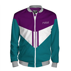 Бомбер мужской FIRM темная сирень и бирюза, цвет: 3D-меланж