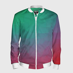 Бомбер мужской Цветной градиент - нейросеть, цвет: 3D-белый