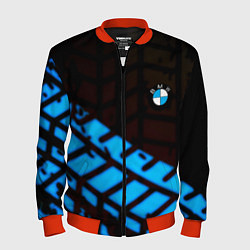 Бомбер мужской BMW sport car abstraction, цвет: 3D-красный