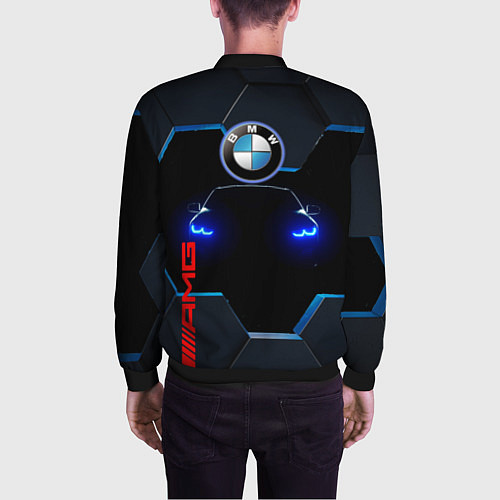 Мужской бомбер Тень BMW / 3D-Черный – фото 4