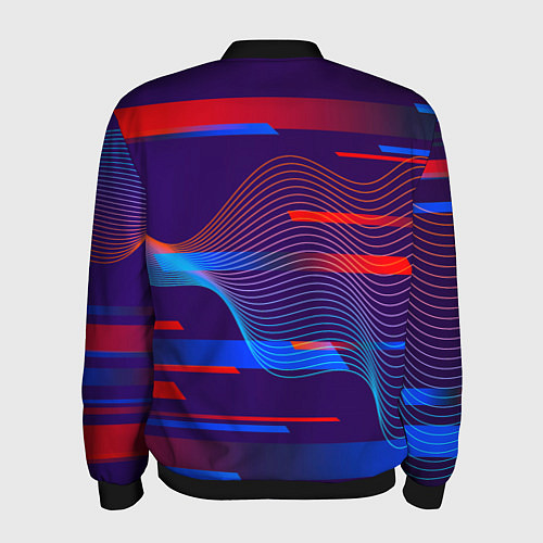 Мужской бомбер Abstraction colored / 3D-Черный – фото 2
