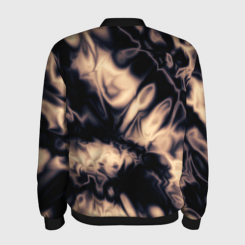 Мужской бомбер Абстракция шёлк / 3D-Черный – фото 2
