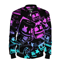 Мужской бомбер Marshmello neon pattern