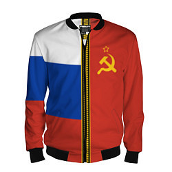 Бомбер мужской Россия и СССР, цвет: 3D-черный