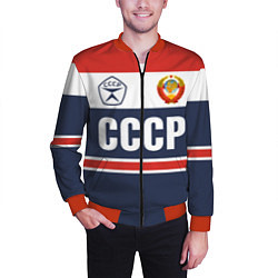 Бомбер мужской СССР - Союз Советских Социалистических Республик, цвет: 3D-красный — фото 2
