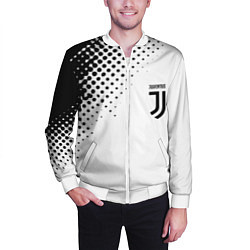 Бомбер мужской Juventus sport black geometry, цвет: 3D-белый — фото 2