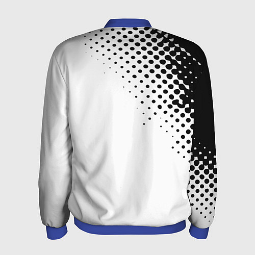 Мужской бомбер Juventus sport black geometry / 3D-Синий – фото 2