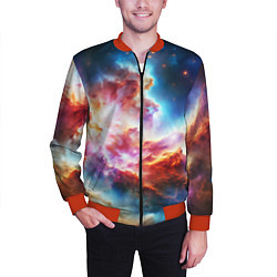 Бомбер мужской The cosmic nebula, цвет: 3D-красный — фото 2